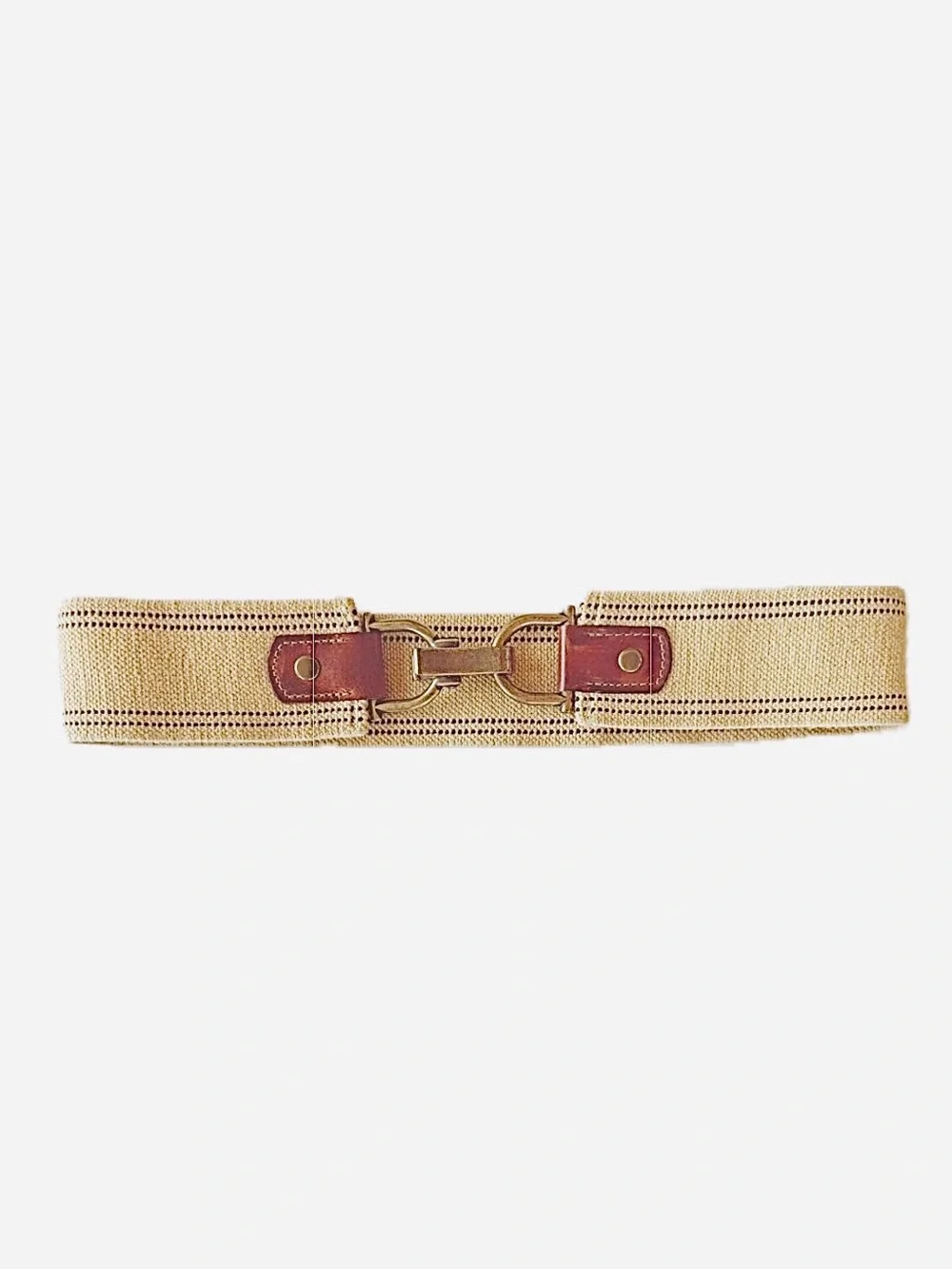 J. Crew Stretch Jute Belt, Cognac / Tan, S/M